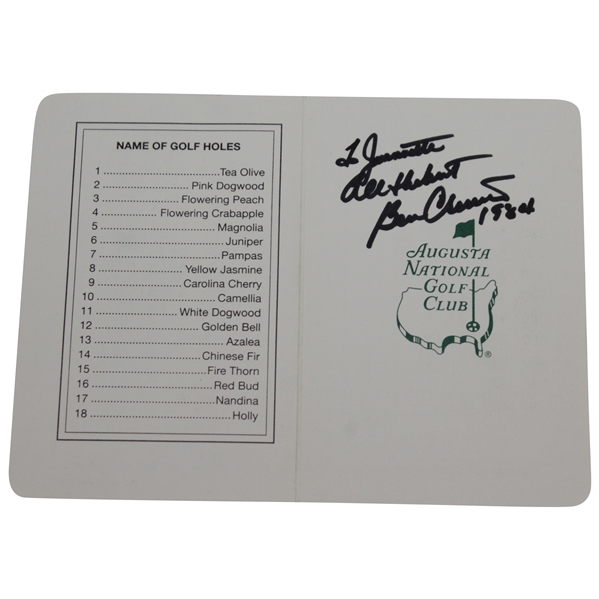 Ben Crenshaw Signed Augusta National Golf Club Scorecard with Date & 'To Jeanette' JSA ALOA