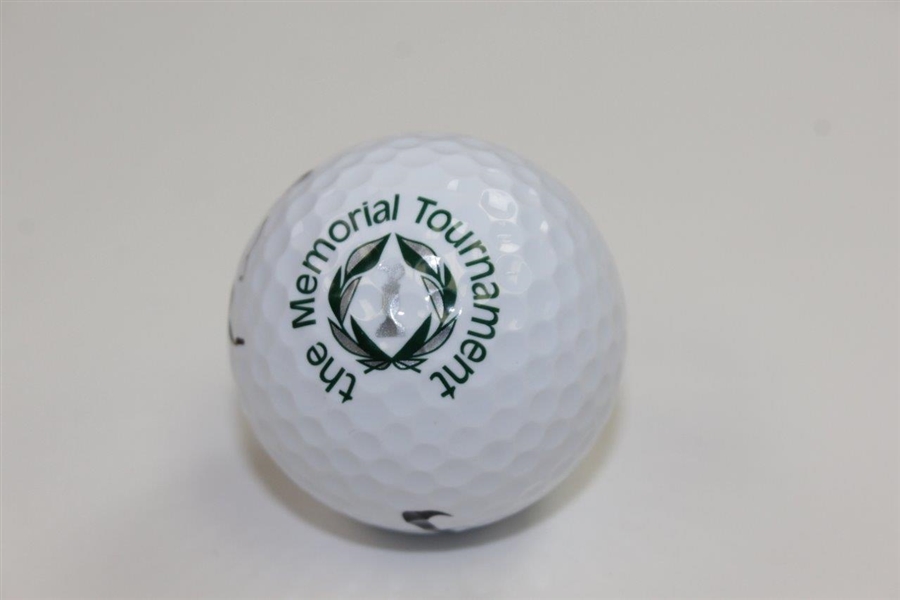 Dustin Johnson Signed The Memorial Tournament Logo Golf Ball JSA ALOA