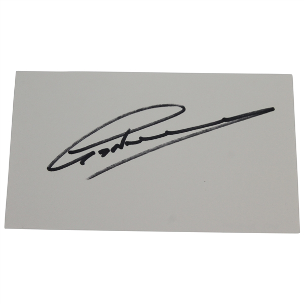 Greg Norman Signed 3x5 Card JSA ALOA