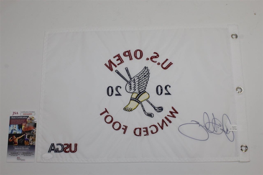 Rory McIlroy Signed 2020 US Open at Winged Foot Embroidered Flag JSA #HH26999