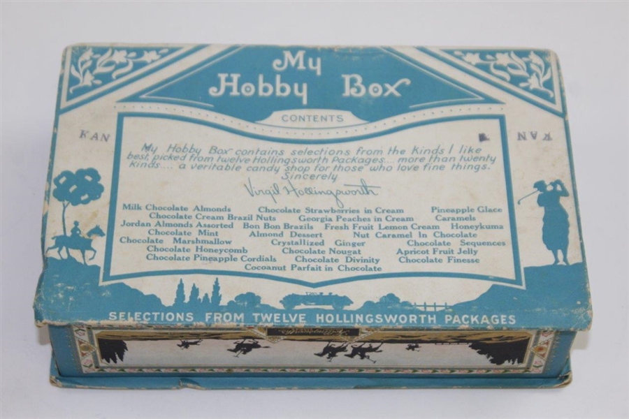 1920's Hollingsworth's Golf & other Sports Themed Candy 'Hobby Box' - Augusta, Ga.