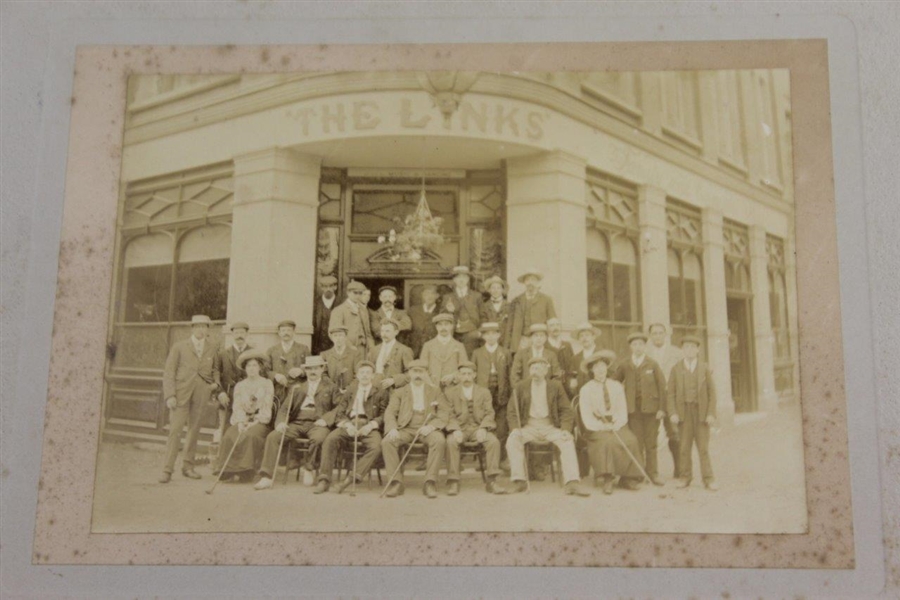 Circa 1880's Original Photo of Golfers in Front of 'The Links' - Matted