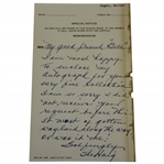 Walter Hagen Hand-Written Letter Signed with Rare "The Haig" Inscription JSA ALOA