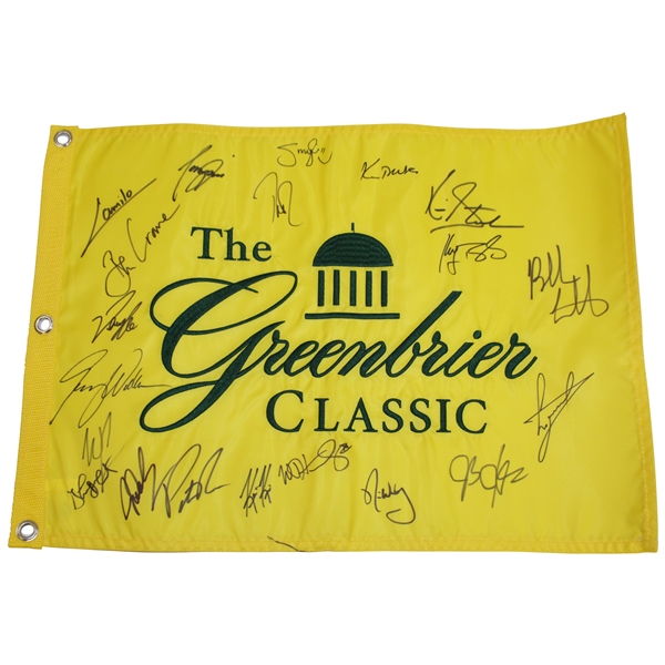 Multi-Signed 'The Greenbrier Classic' Field Flag by Over 20 Players JSA ALOA