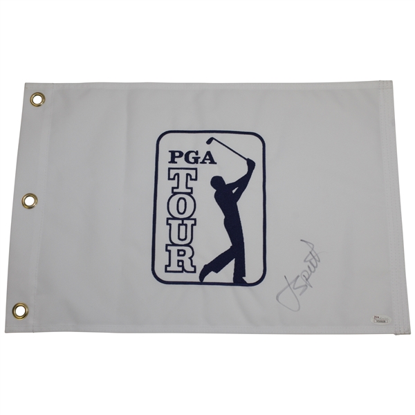 Jordan Spieth Signed Undated PGA Tour Logo Flag JSA #Y55928