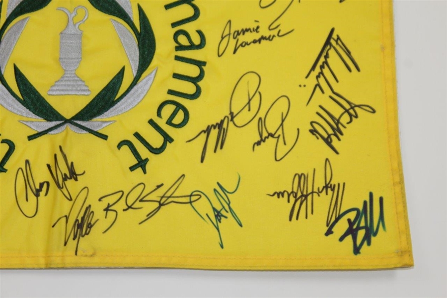 Multi-Signed Undated The Memorial Tournament Embroidered Flag by 32 Players JSA ALOA