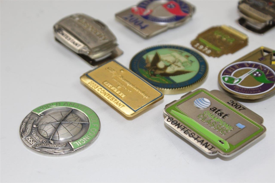 Eight Money Clips & Ball Markers - World Am, ATT&T, 1978 WGA, and more