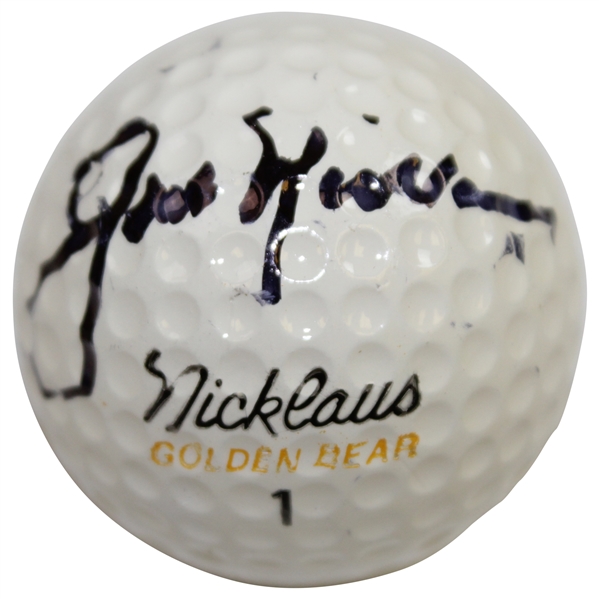 Jack Nicklaus Signed Personal Logo Golden Bear Golf Ball JSA ALOA