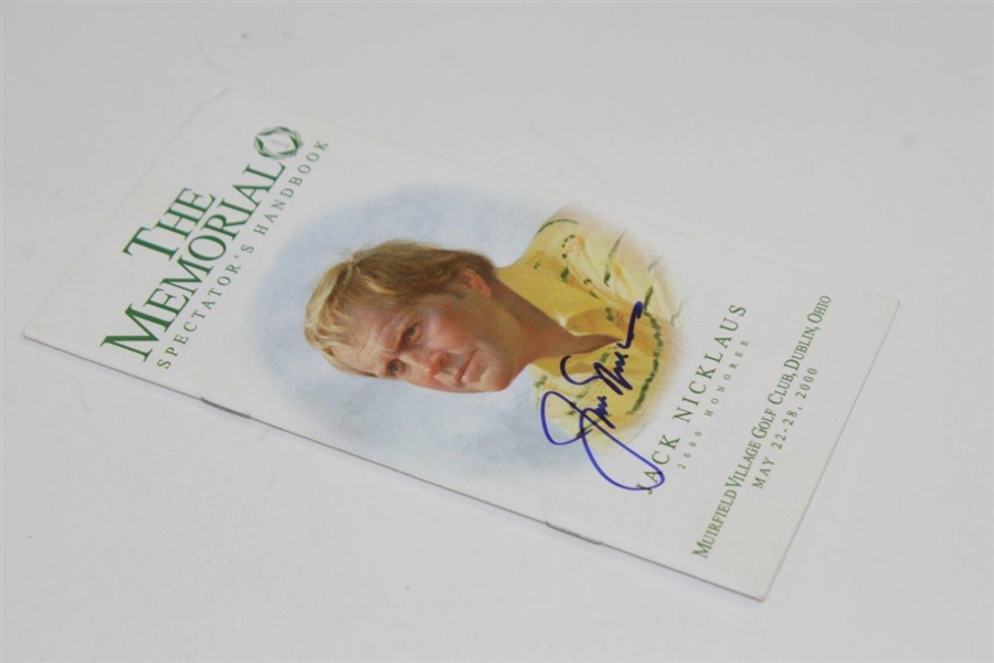 Jack Nicklaus Signed 2000 The Memorial Tournament Spectator Guide JSA #HH13130