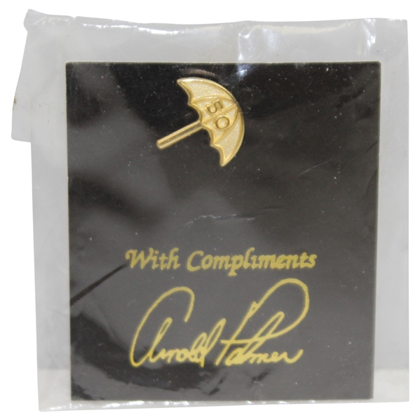 Arnold Palmer Gold '50' Lapel Pin in Original Package