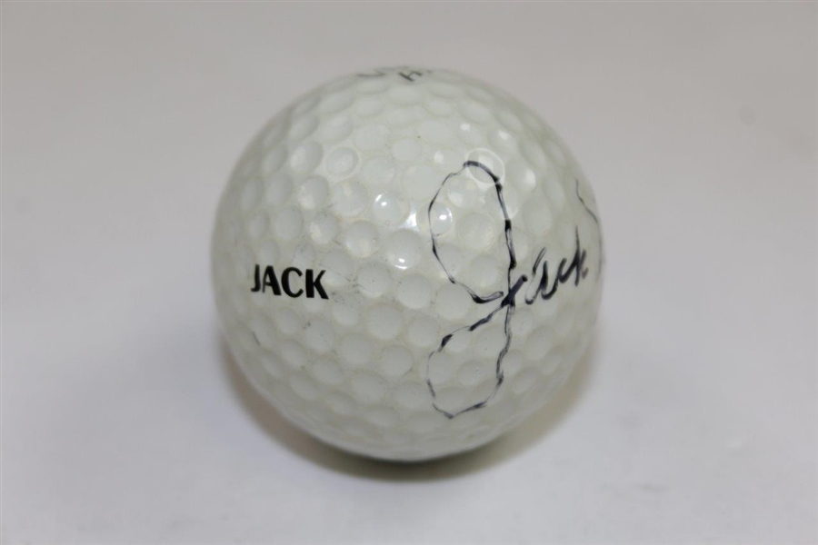 Jack Nicklaus Signed Game Used Personal 'Jack' Golf Ball JSA ALOA