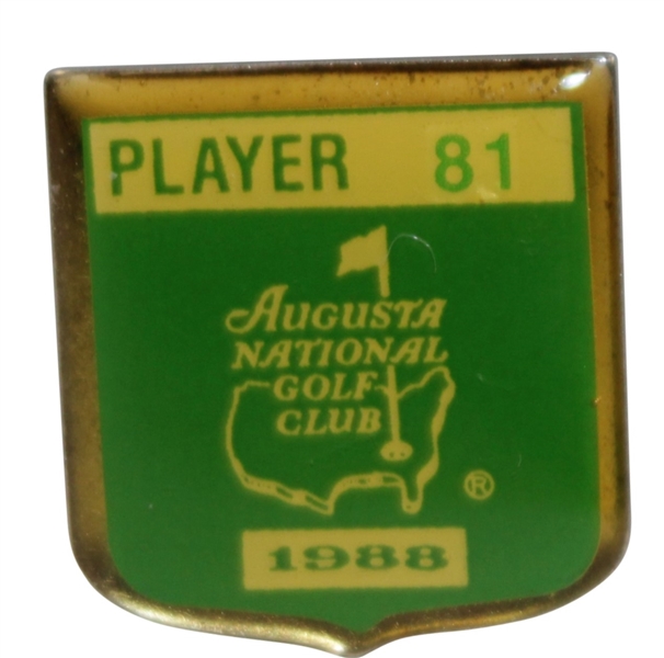 1988 Masters Tournament Contestant Badge #81 - Chip Beck