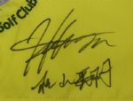 Hideki Matsuyama Signed Memorial Tournament Embroidered Flag - English and Japanese JSA COA