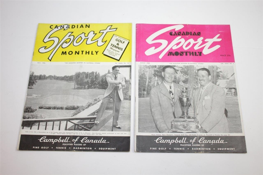 1945 & 1946 Canadian Sport Monthly Magazines - Thirteen (13)