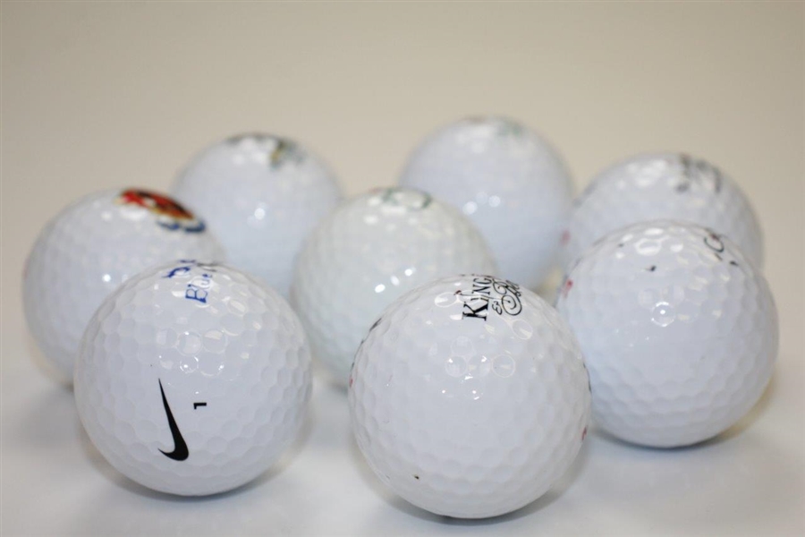 Eight Course Logo Golf Balls Including Classic Masters Logo Golf Ball