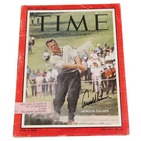 Arnold Palmer Signed 1960 TIME Magazine JSA #Q49311