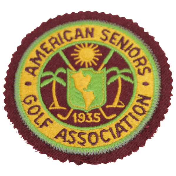 American Seniors Golf Association Patch with Founding Date of 1935