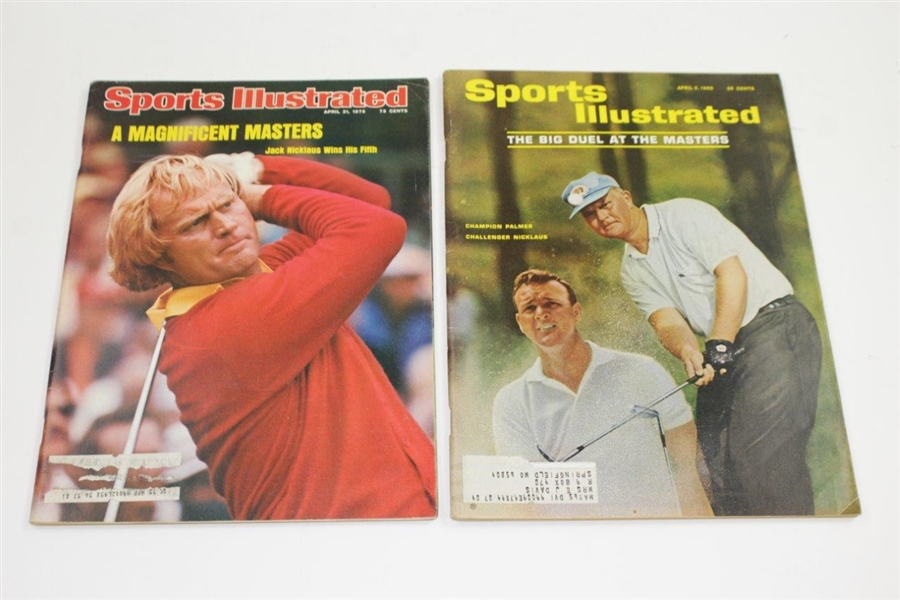 Seven Sports Illustrated Magazines with Jack Nicklaus on Cover