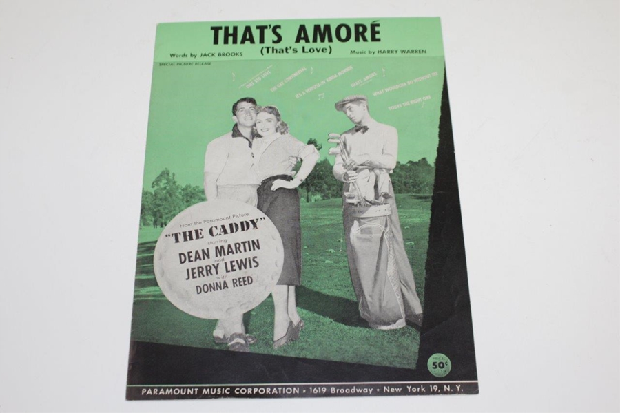 1953 That's Amore from 'The Caddy' & 1928 Follow Thru Golf Sheet Music