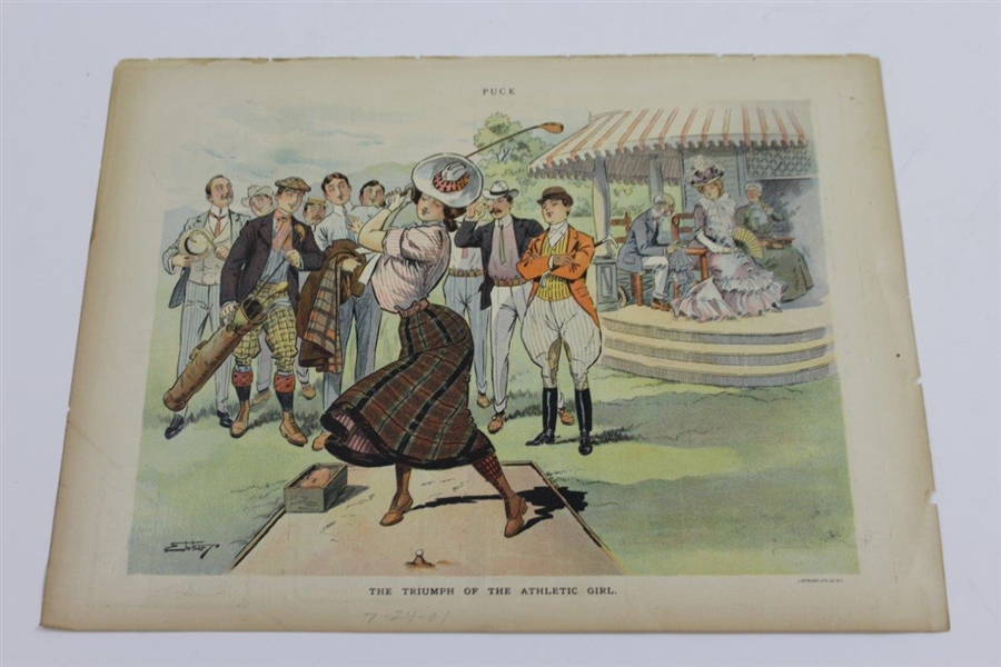 Some Difference & The Triumph of the Athletic Girl Puck Color Cartoons - 1901