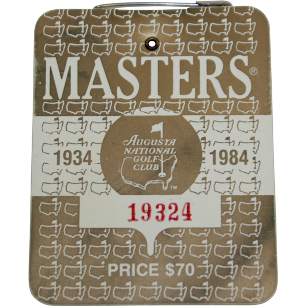 1984 Masters Tournament Series Badge #19324 - Ben Crenshaw Winner
