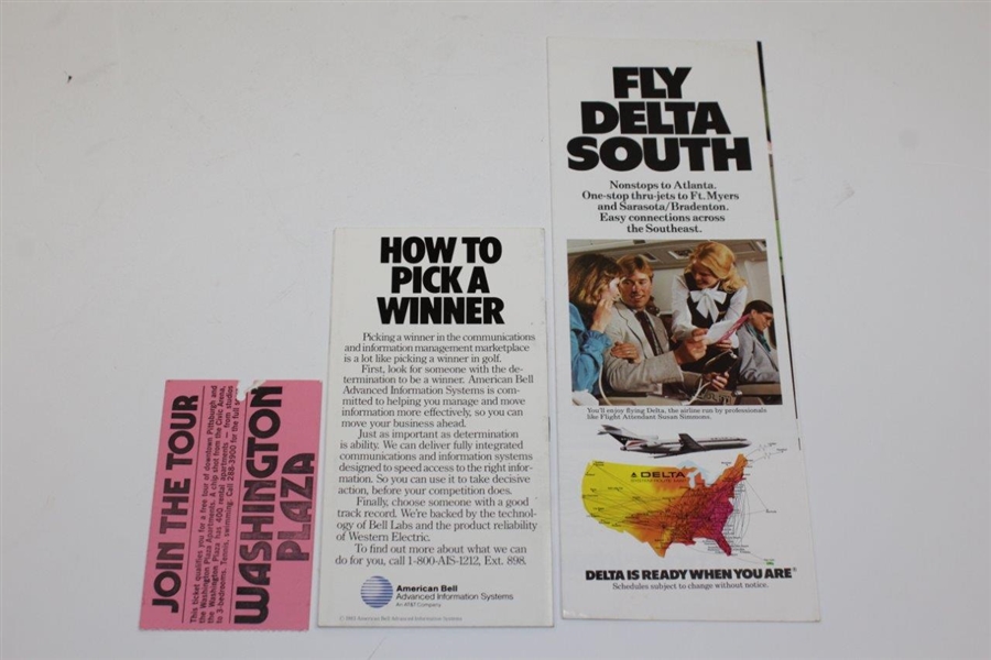 1983 US Open at Oakmont CC Ticket, Program, Spec Guide, Pairing Sheet, & Booklet
