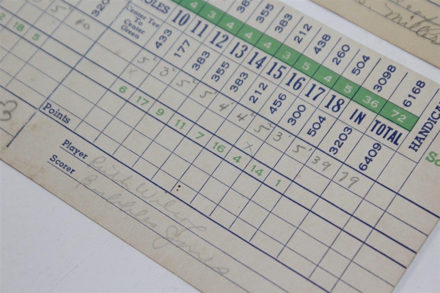 1941 & 1943 Women's Amateur/Pro Golfer Ruth Wilcox Miami Country Club Scorecards