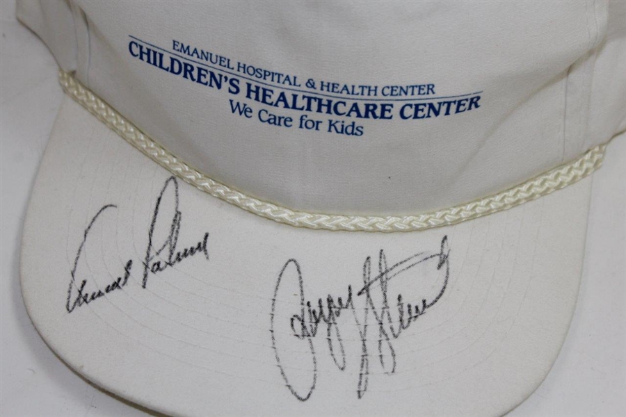 Payne Stewart & Arnold Palmer Signed Emanuel Hospital Children's Healthcare Hat JSA ALOA