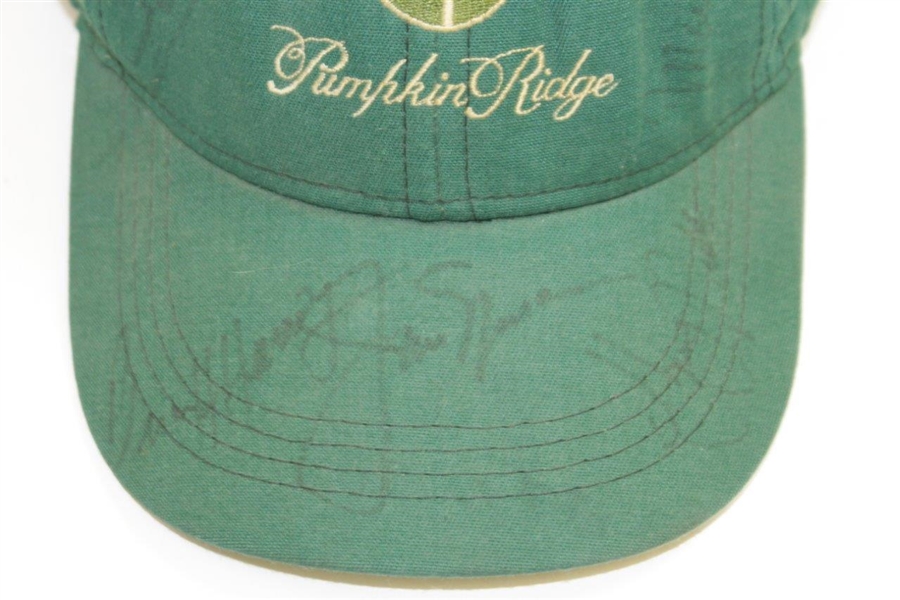 Jack Nicklaus, Greg Norman, O'Meara & others Signed Pumpkin Ridge Green Hat JSA ALOA