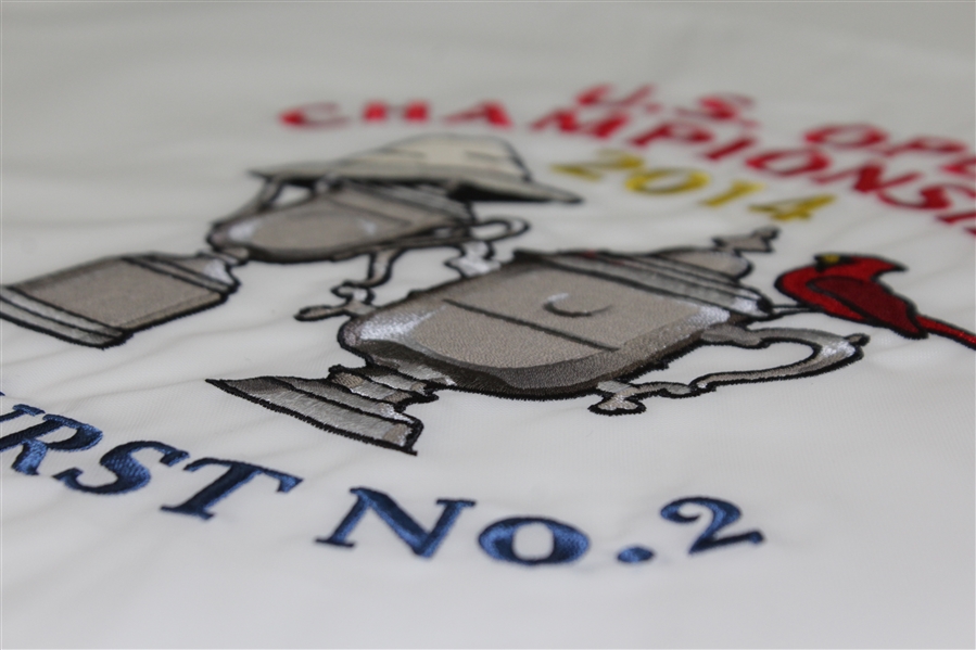 Fifty Dual Logo 2014 US Open Championships at Pinehurst No. 2 White Embroidered Flags (50)