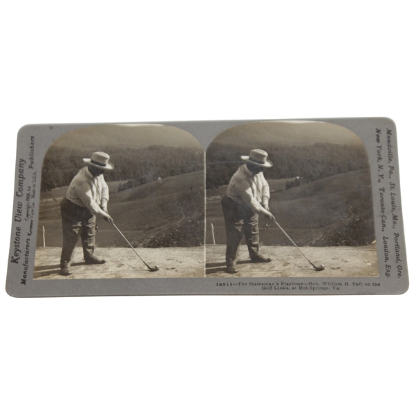 1908 William H. Taft Keystone View Company Photo - Victor Forbin Collection
