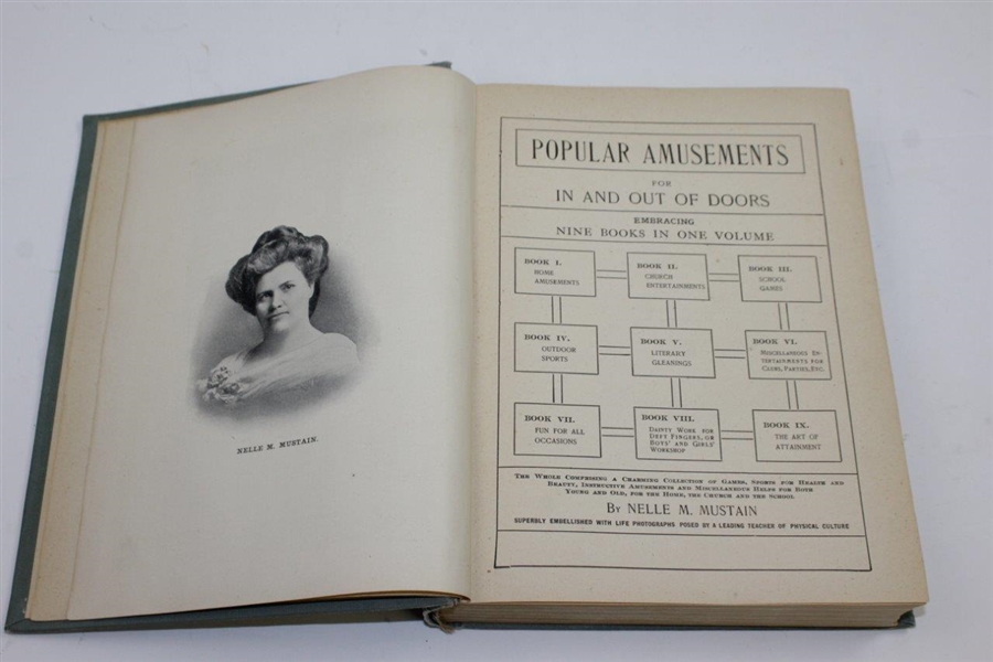 1902 'Popular Amusement for In and Out of Doors' Book by Nelle M. Mustain
