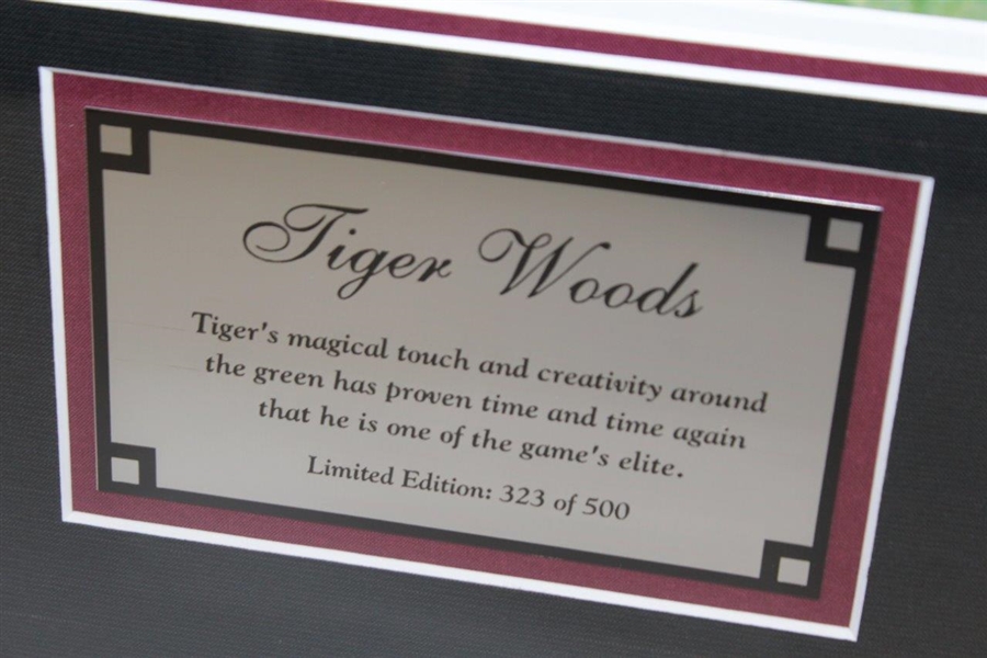 Tiger Woods Signed Ltd Ed #323/500 Framed Photo Sand Trap UDA BAJ #10325
