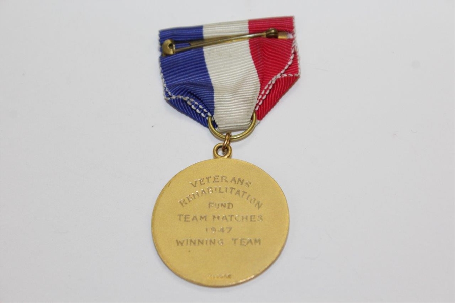 1947 Long Island Golf Assoc. First Place Veteran Rehabilitation Fund Medal with Bar & Ribbon