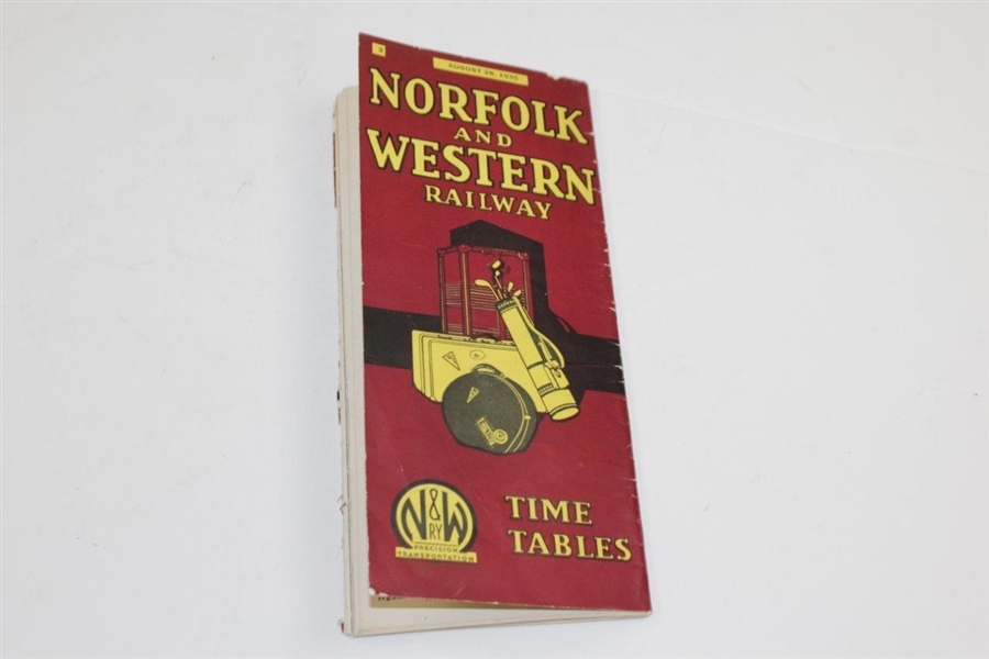 1935 Norfolk & Western Railway Time Tables Booklet - August 26th