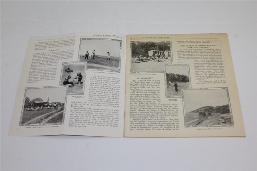 1925 New England the Vacation Land 'Summer Resort Manual' Booklet Listing Golf Clubs & other