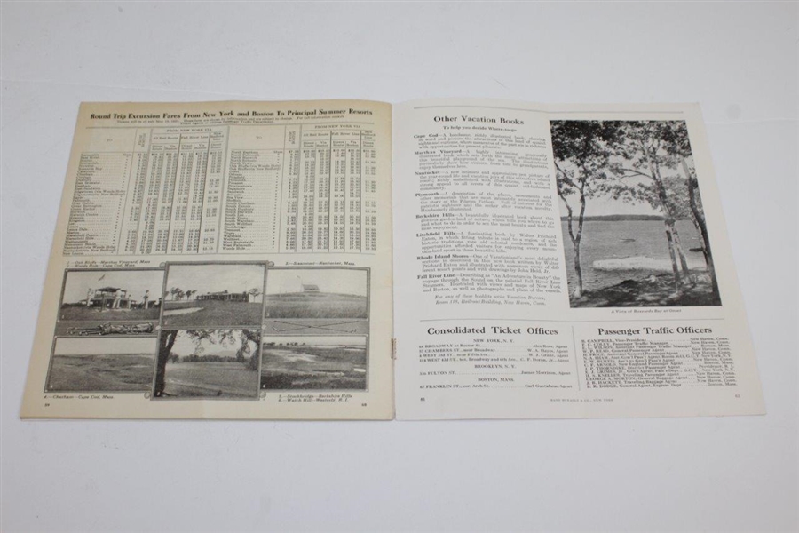 1925 New England the Vacation Land 'Summer Resort Manual' Booklet Listing Golf Clubs & other