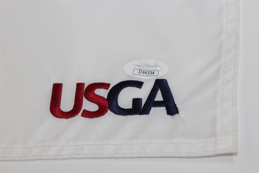 Jon Rahm Signed 2020 US Open at Winged Foot Embroidered White Flag JSA #JJ66334