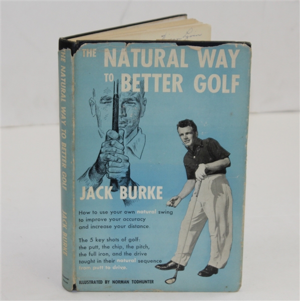 Jack Burke Signed 'The Natural Way to Better Golf' Book JSA ALOA