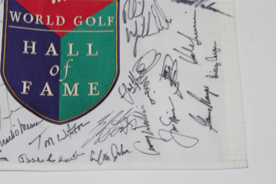 World Golf Hall of Fame Embroidered Flag Signed by 44 Members Including Big 3! JSA ALOA