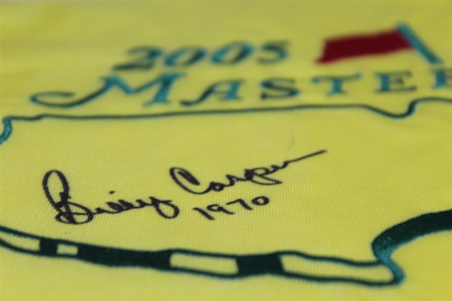 Billy Casper Signed 2005 Masters Embroidered Flag with '1970' JSA #Q20181