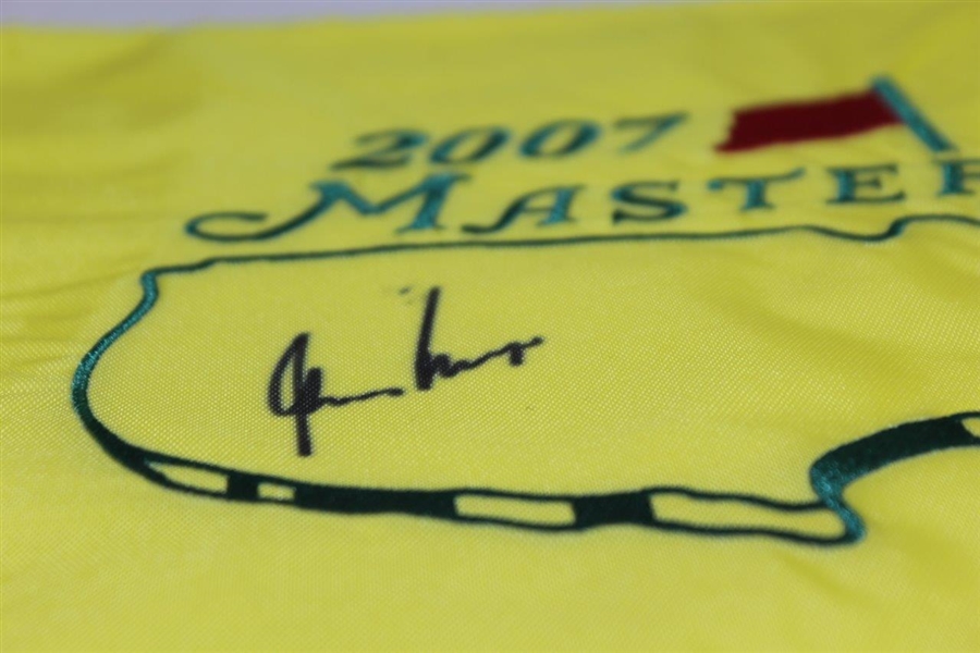 Gary Player Signed 2007 Masters Embroidered Flag JSA #P94940