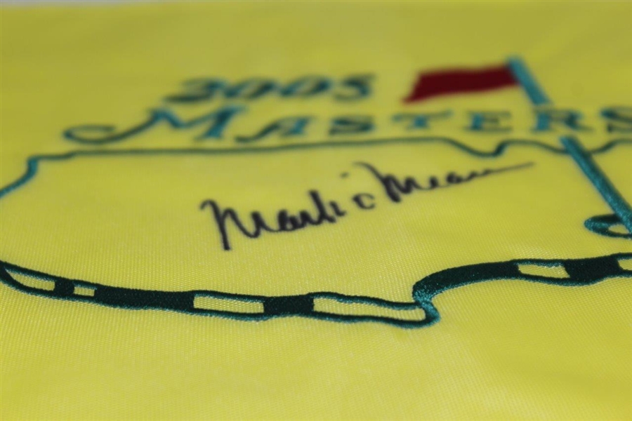 Mark O'Meara Signed 2005 Masters Embroidered Flag JSA ALOA