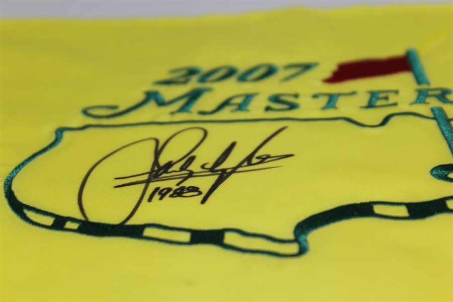 Sandy Lyle Signed 2007 Masters Embroidered Flag with '1988' JSA ALOA