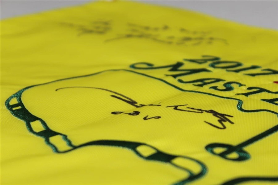 Jim Nantz Signed 2017 Masters Flag with 'A Tradition Unlike Any Other, The Masters' JSA ALOA
