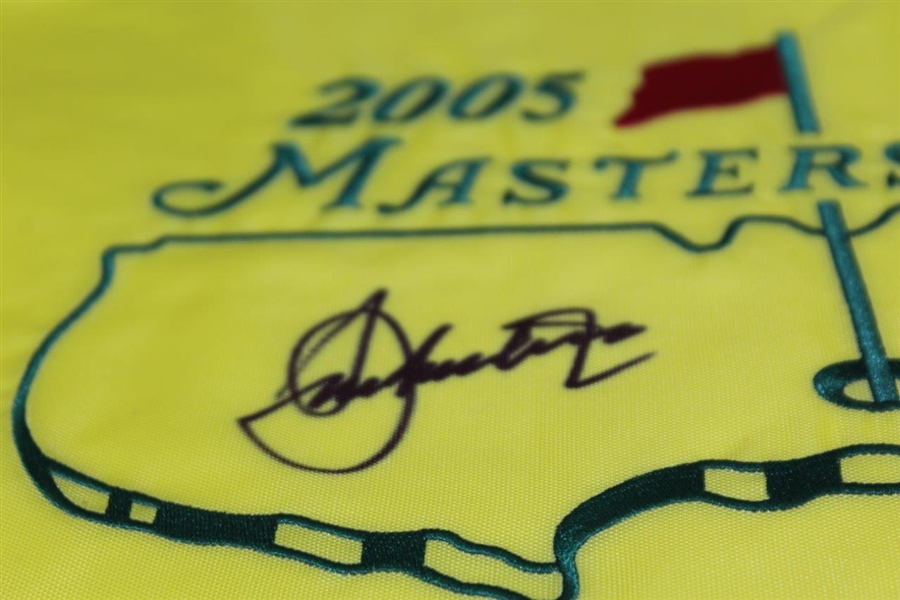 Seve Ballesteros Signed 2005 Masters Embroidered Flag JSA #Z16193
