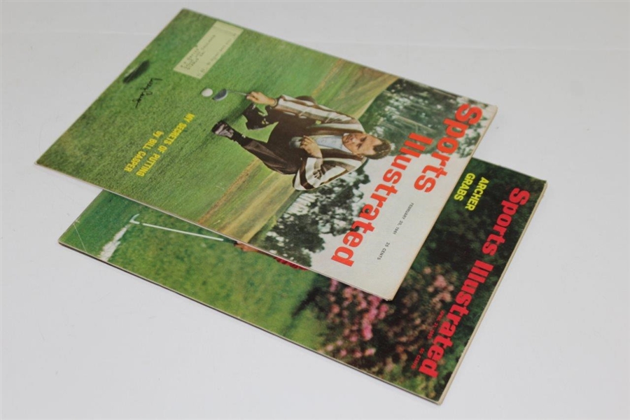 Billy Casper & George Archer Signed 1961 & 1969 Sports Illustrated Magazines JSA ALOA