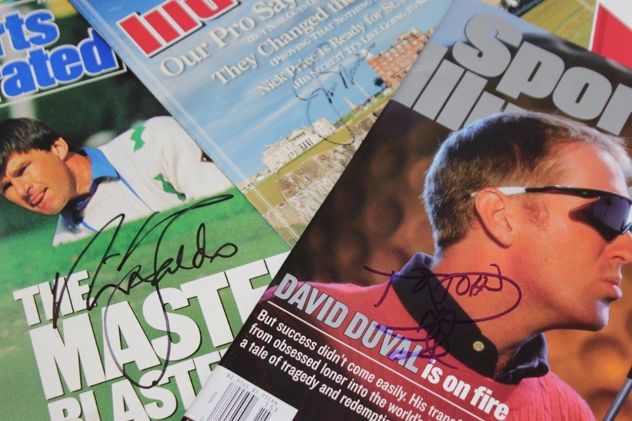 Jack Nicklaus, Nick Faldo, & David Duval Signed Sports Illustrated Magazines JSA ALOA