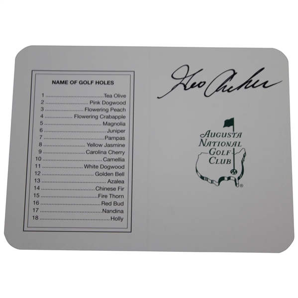 George Archer Signed Augusta National Golf Club Scorecard JSA ALOA