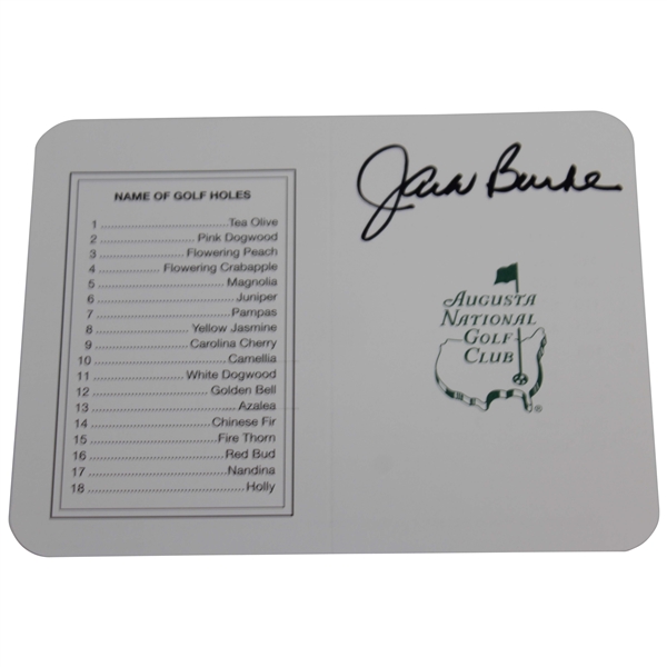 Jack Burke Signed Augusta National Golf Club Scorecard JSA ALOA